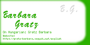 barbara gratz business card